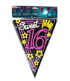 Neon Sweet Sixteen vlaggenlijn