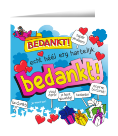 Wenskaart Bedankt