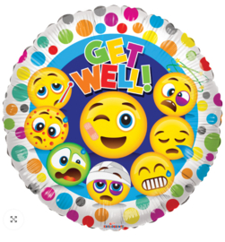 Folie Ballon Get Well Smile (leeg)