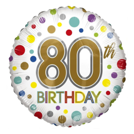 Folie Ballon 80th Birthday (leeg)