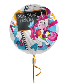 Folie Ballon Hiep Hiep Hoera (leeg)