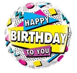 Folie ballon Happy Birthday To You (leeg)