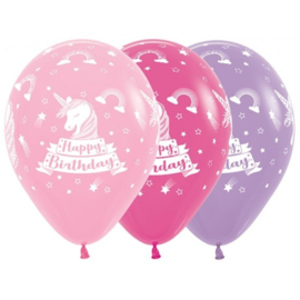 Latex Ballonnen Happy Birthday Unicorn