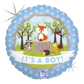 Folie Ballon Woodland Baby Boy