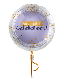 Folie Ballon Van Harte Gefeliciteerd (leeg)