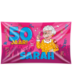 Gevel vlag 50 jaar Sarah