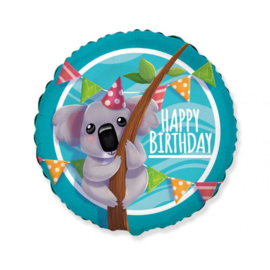 Folie Ballon Happy Birthday Koala (leeg)