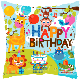 Folie Ballon Happy Birthday Jungle (leeg)