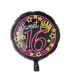 Folie Ballon Neon Sweet 16 (leeg)