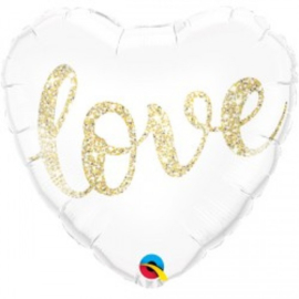 Folie ballon Glitter Love (leeg)
