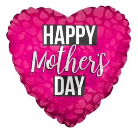 Folie Ballon Heart Happy Mother's Day (leeg)