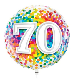 Folie Ballon Rainbow Confetti - 70 (leeg)