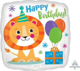 Folie Ballon Happy Lion Birthday (leeg)