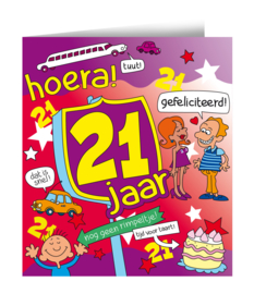 Wenskaart 21 jaar