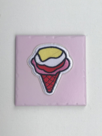 Tegeltje roze ice cream