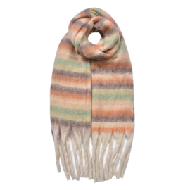 Wintersjaal Dames Beige, Synthetisch 39x200 cm