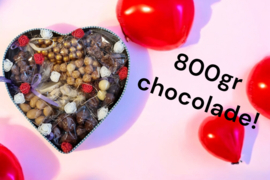 800gr chocolade in blik