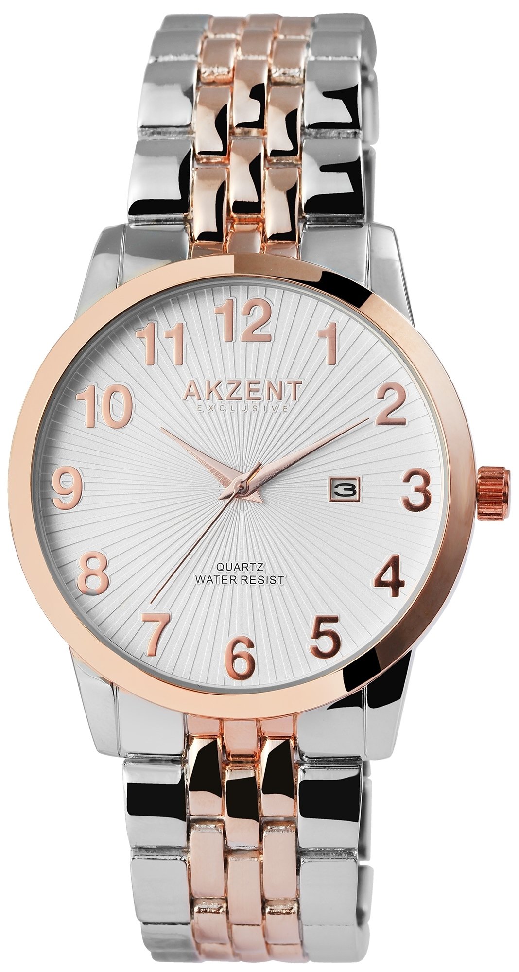 Akzent horloge zilver/rose