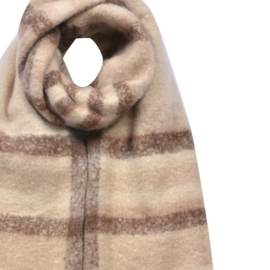 Wintersjaal Dames Beige Bruin, Synthetisch 39x200 cm