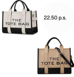 The tote bag wit/zwart