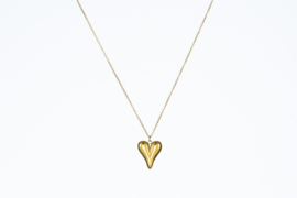 Ketting groot hart stainless steel GOUD - N80179070350