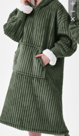 Snuggie ribstof xxl zwart