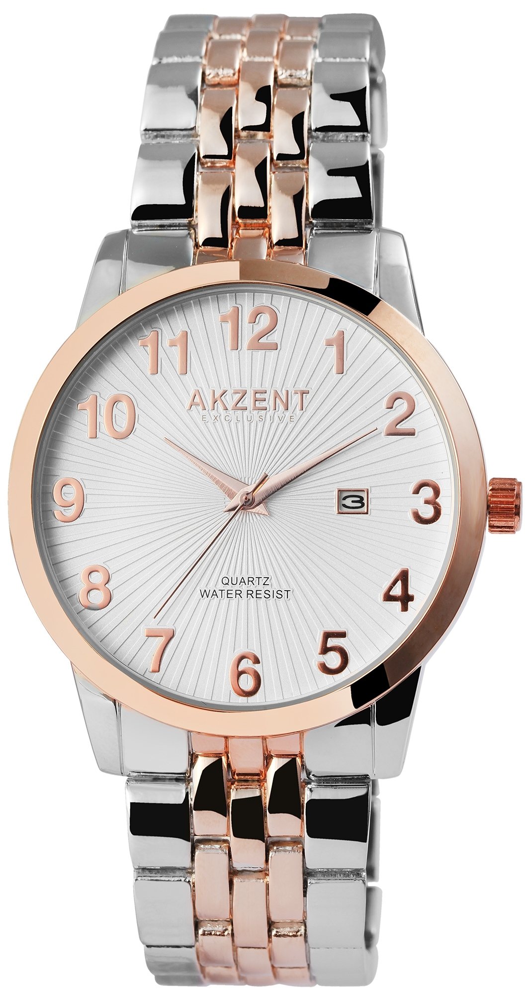 Akzent horloge zilver/rose