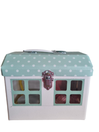 Kinderkoffer huis mint