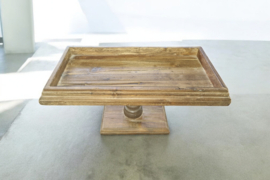 Oud houten Plateau op voet