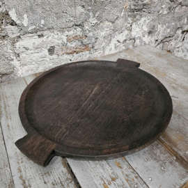 Wood dienblad rond 45x40x2.5cm