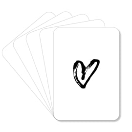 Hart - Set van 10 kaarten en enveloppen