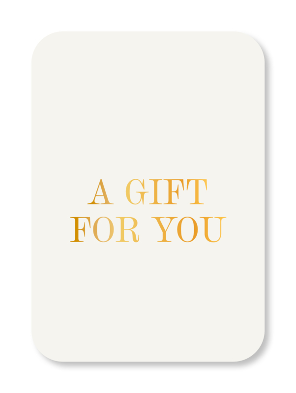 Minikaart a gift for you (met goudfolie)