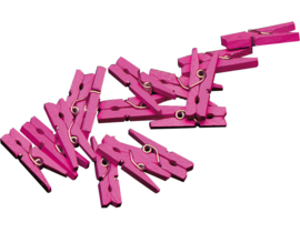 Miniknijpers roze 20 stuks
