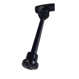 deurklink zwart met WC slot, 6,5 inch