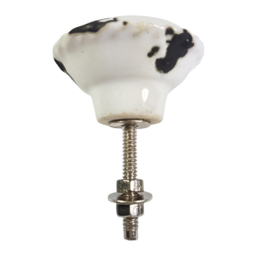porseleinen knop rond shabby chic/L-W