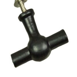 T-knop cross zwart small