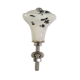 porseleinen knop vierkant shabby chic/w
