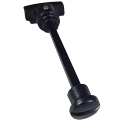 zwarte deurklink met wc slot 8 inch