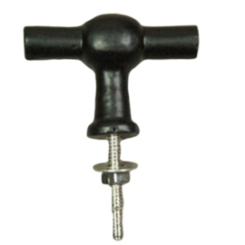 T-knop cross zwart small
