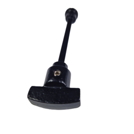 deurklink zwart met WC slot, 6,5 inch