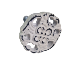 metalen knop henna-wit
