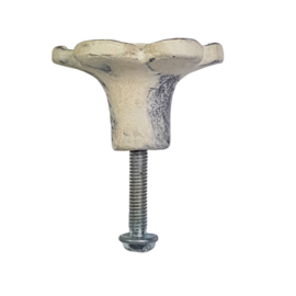 metalen knop bloem créme