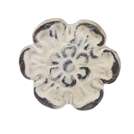metalen knop bloem créme