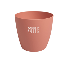 Bloempotje 'Topper' - terra pink