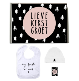 Kadoset baby 'my first xmas' | lieve kerstgroet