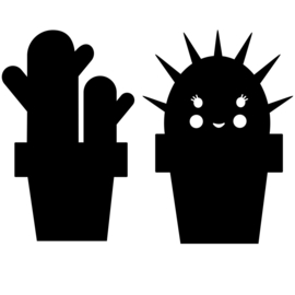 Sticker set cactus - 3 stuks