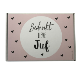 Leeg  kadodoosje - Bedankt lieve juf