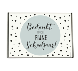 Leeg  kadodoosje - Bedankt fijne schooljaar