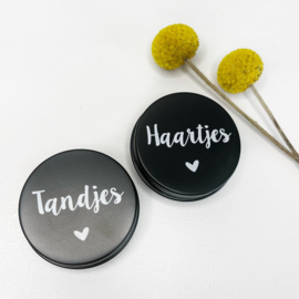 Tandendoosje hart | zwart