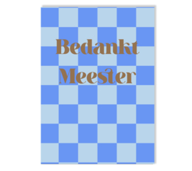Invulkaarten - bedankt meester - 5 stuks
